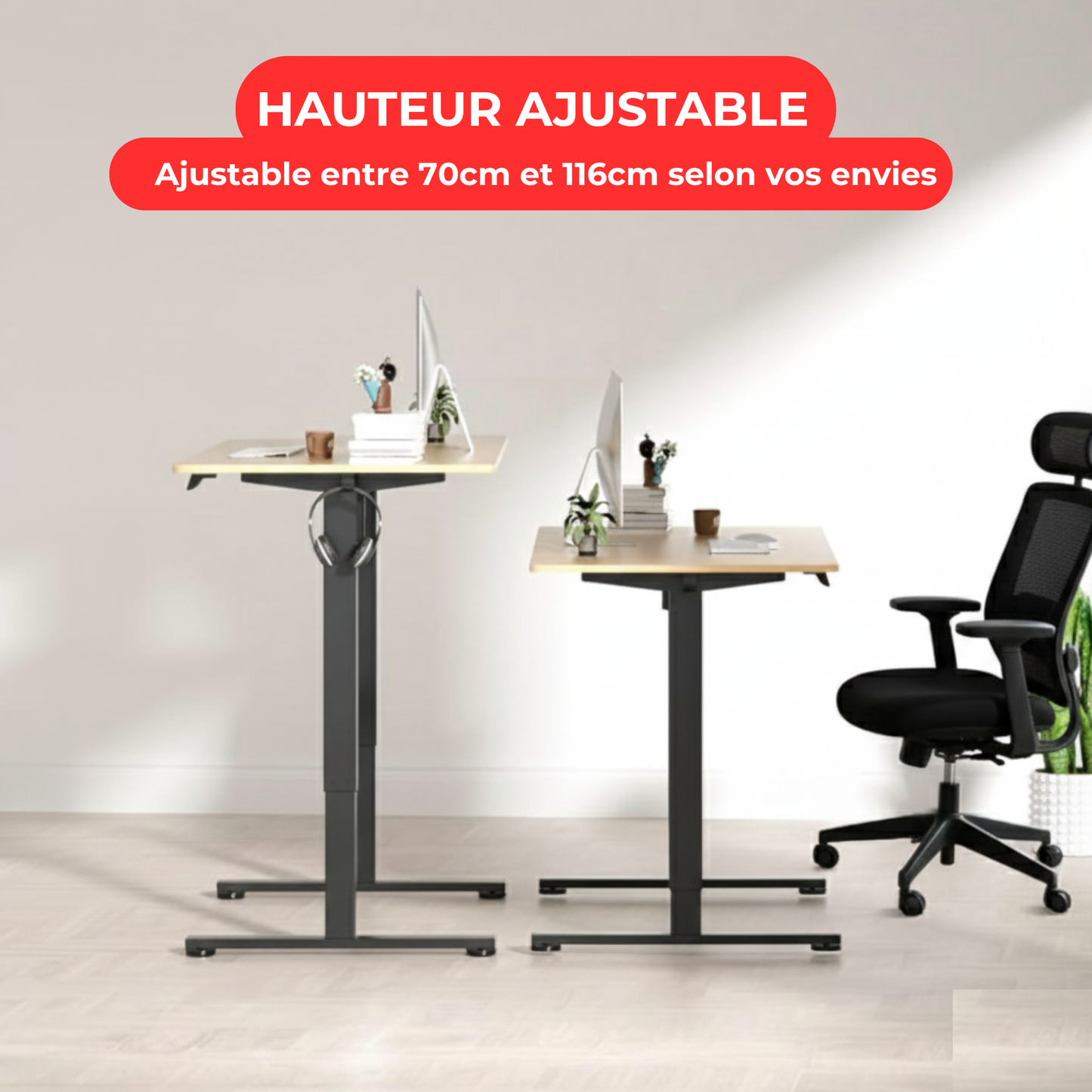 BUREAU ÉLECTRIQUE AJUSTABLE MCT-1