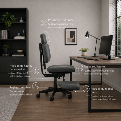 CHAISE ERGONOMIQUE POUR LE BUREAU